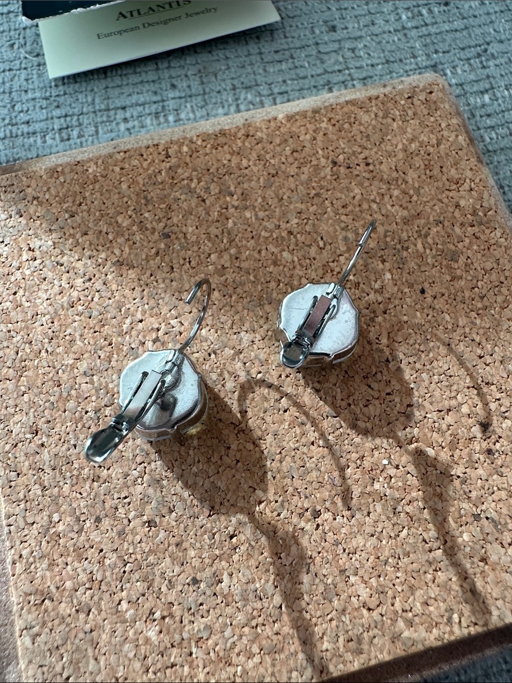 Swarovski Chrysolite Crystal Drop leverback Earrings Atlantis Berlin🧜‍♀️ - Picture 6 of 11
